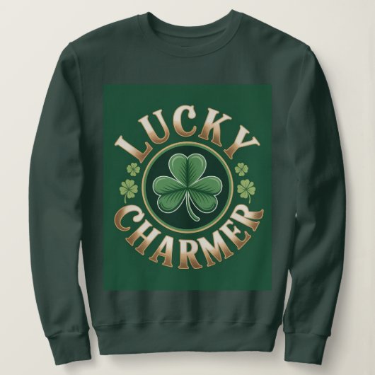 Lucky Charmer Women's Forest Green Sweatshirt (Design devant)