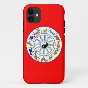 Lucky Chinese Zodiac Wheel, Chinese astrologie iPhone 11 Hoesje