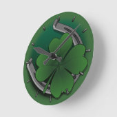 Lucky Clock St. Patrick's Lucky Charm Wall Clock Ronde Klok (Hoek)