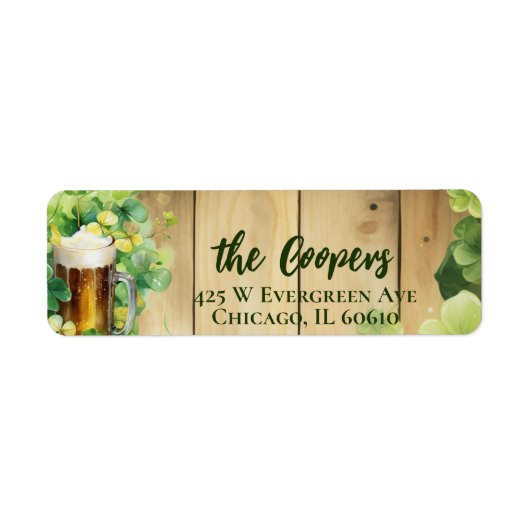 Lucky Clover | Bier | Retouradres Etiket (Voorkant)