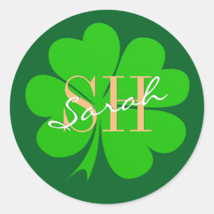 Lucky Clover blad monografie, Shamrock / Iers Ronde Sticker