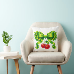 Lucky Clover Boog met Kersen Groen Design Kussen