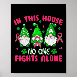 Lucky Clover Borstkanker Bewustzijn St Patrick's Poster