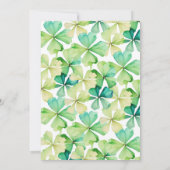 Lucky Clover Bridal Shower Uitnodiging (Achterkant)