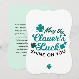 Lucky Clover Charm - May the Clover's Luck Shine Kaart