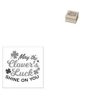 Lucky Clover Charm - May the Clover's Luck Shine Rubberstempel