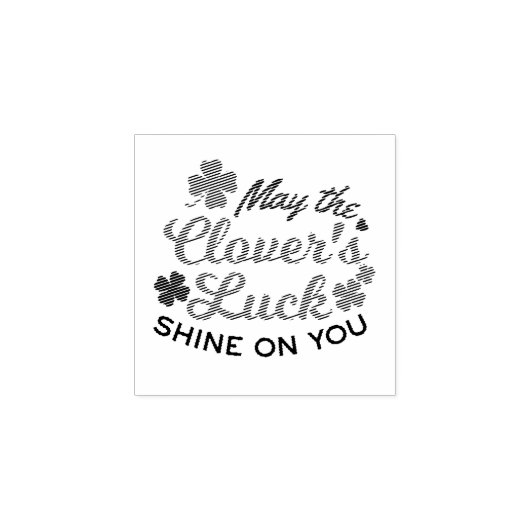 Lucky Clover Charm - May the Clover's Luck Shine Rubberstempel (Afrduk)