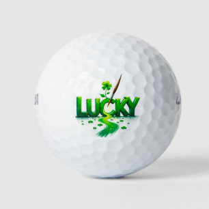 Lucky Clover Design voor St. Patrick's Day Golfballen