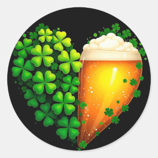 Lucky Clover Design voor St. Patrick's Day Ronde Sticker