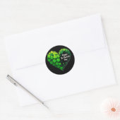 Lucky Clover Design voor St. Patrick's Day Ronde Sticker (Envelop)