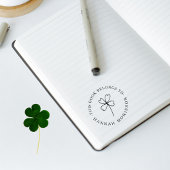 Lucky Clover Eenvoudige Bibliotheek Boek Aangepast Rubberstempel