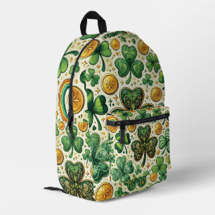 Lucky Clover en gouden munten Bedrukte Rugzak