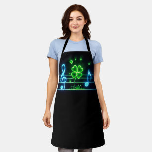 Lucky Clover en Muzieknoten Schort