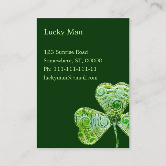 Lucky Clover | Floral Visitekaartje (Voorkant)