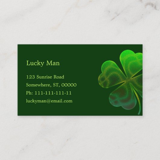 Lucky Clover | Floral Visitekaartje (Voorkant)