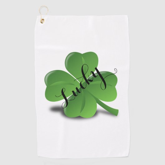 Lucky Clover Golfhanddoek (Voorkant)
