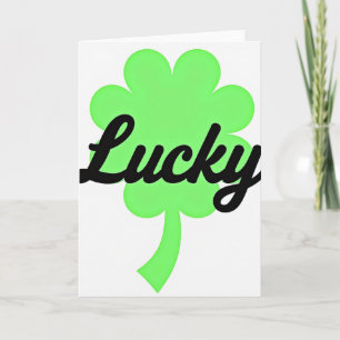 Lucky Clover Grafische Kunstkaart Kaart