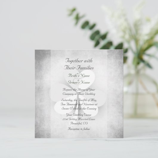 Lucky Clover Grijs Wit Groen Sinaasappel Iers Brui Kaart (Staand voorkant)