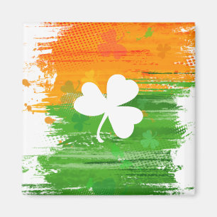 Lucky Clover & Ink Background Magneet