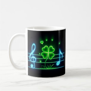 Lucky Clover met Muzieknoten Design Koffiemok