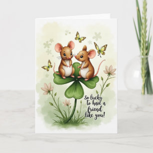 Lucky Clover Muizen Vrienden Kaart
