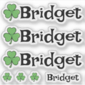 Lucky Clover Name Stickers (Voorkant)