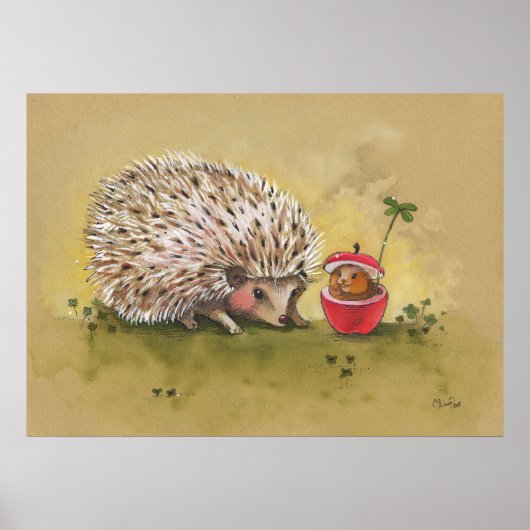 Lucky Clover-namiddag groot Poster (Voorkant)