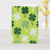 Lucky Clover Pattern Greats Card Kaart (Gele Bloem)