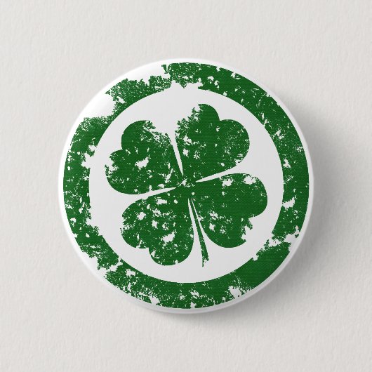 Lucky Clover Ronde Button 5,7 Cm (Voorkant)