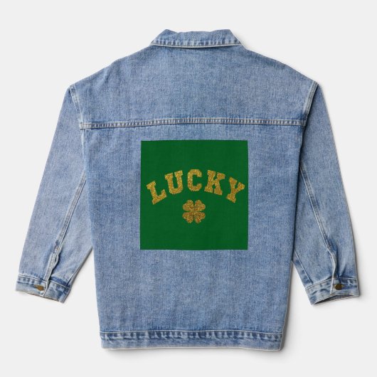Lucky Clover Saint Patricks Denim Jacket (Achterkant)