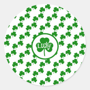 Lucky clover Saint Patrick's Ronde Sticker