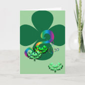 Lucky clover Shamrock irish St. Patrick's Day Card Kaart (Voorkant)