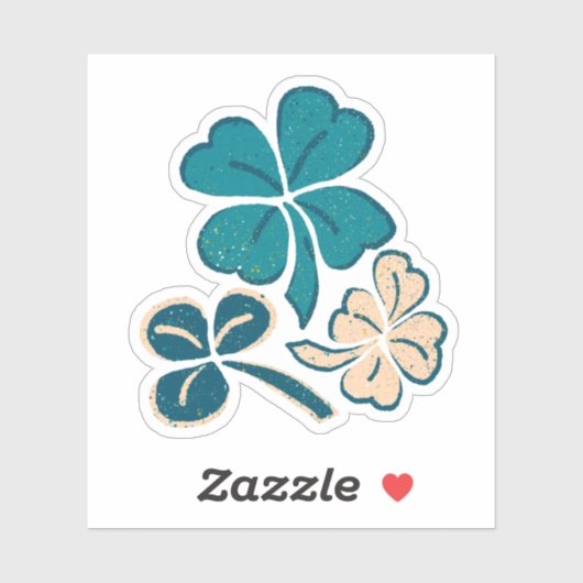 Lucky Clover Shamrock St. Patrick's Day Sticker (Vel)