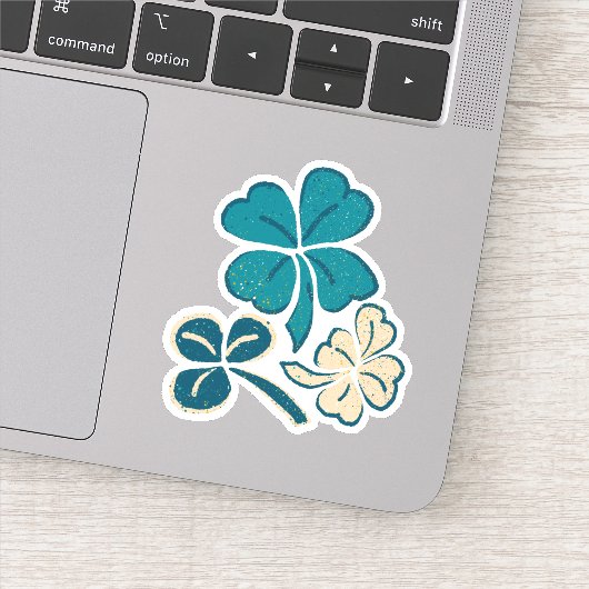 Lucky Clover Shamrock St. Patrick's Day Sticker (Detail)