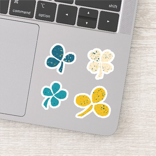 Lucky Clover Shamrock St. Patrick's Day Sticker (Detail)