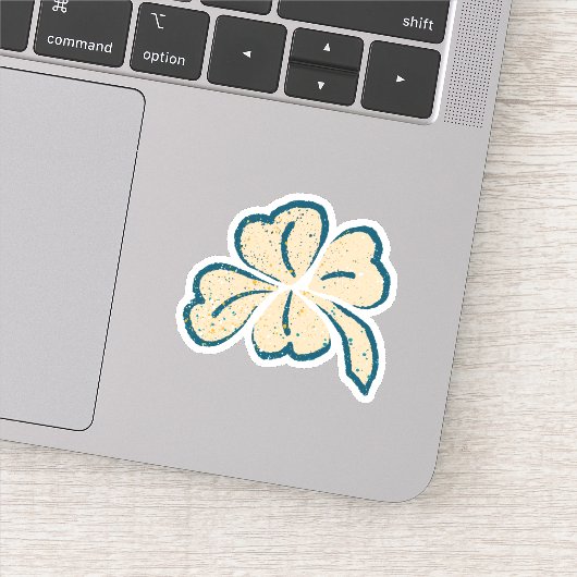Lucky Clover Shamrock St. Patrick's Day Sticker (Detail)