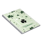 Lucky Clover St. Paddy's Clover Pattern & Stripes Notitieboek (Rechterzijde)