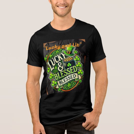 Lucky Clover St. Patrick’s Day T-shirt – Ierse Sha (Voorkant)