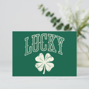 Lucky Clover St Patrick's Day Bedankkaart