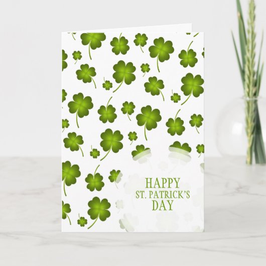 Lucky Clover St. Patrick's Day Card Kaart (Voorkant)