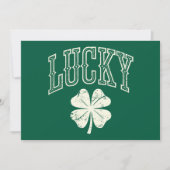 Lucky Clover St Patrick's Day Kaart (Voorkant)