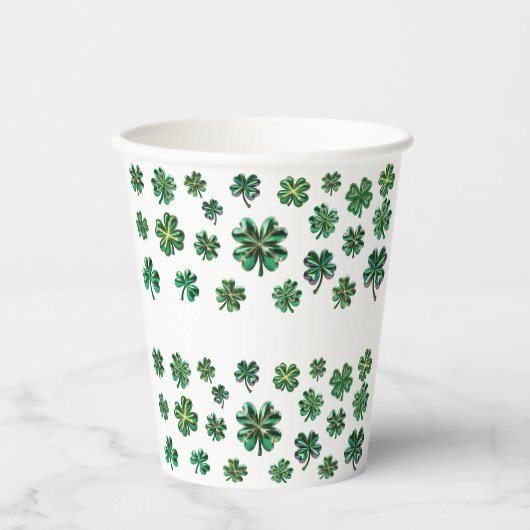 Lucky Clover St. Patricks Day Papieren bekers (Voorkant)