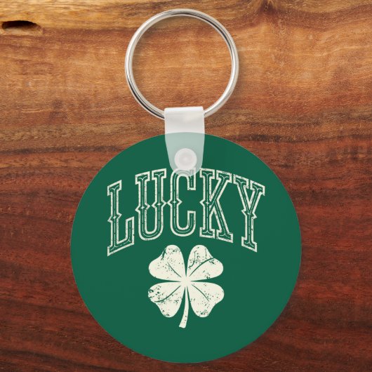  Lucky Clover St Patrick's Day Sleutelhanger (Voorkant)