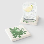 Lucky clover stenen onderzetter (Zijkant)