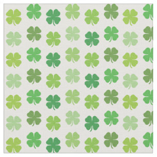 Lucky Clover Stof Wit Met Groene Shamrocks