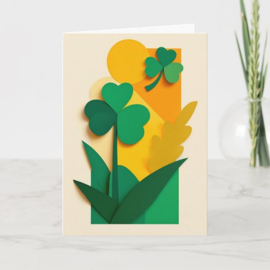 Lucky Clover Sunrise Kaart (Voorkant)