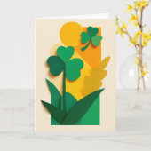Lucky Clover Sunrise Kaart (Gele Bloem)