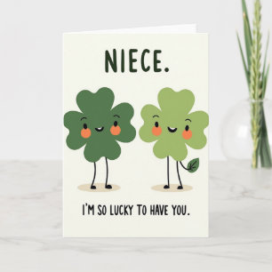 Lucky Clovers Niece Kaart