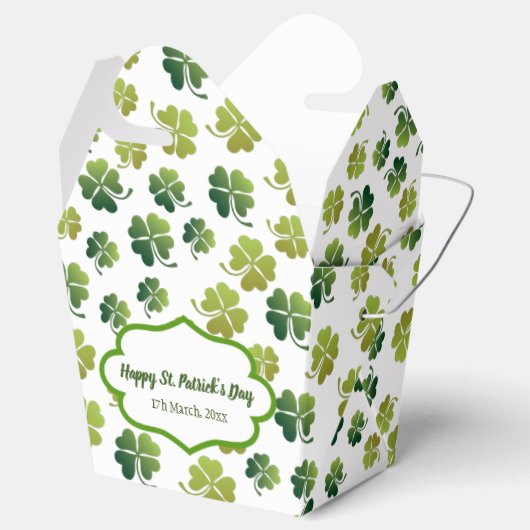 Lucky clovers voor Saint Patrick's Day Bedankdoosjes (Geopend)