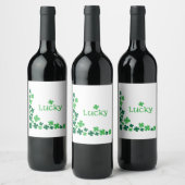 Lucky Clovers Wijn Etiket (Flessen)